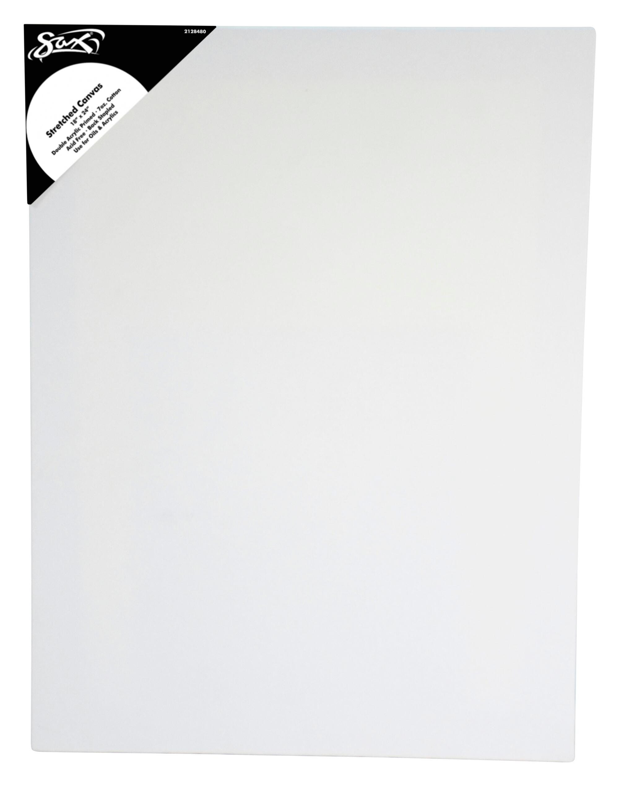 Sax Quality Stretched Canvas, Double Acrylic Primed, 18 x 24